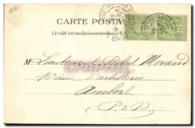Fazenda na Auvergne — Rue de l'Ecu, Clermont-Ferrand — Lib. Bougé-Béal, 21 — Verso