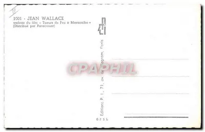 Jean Wallace — vedete do filme « Tueurs de Feu à Maracaibo » — Éditions P.I., Paris — Verso