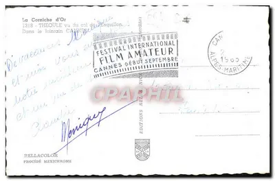 La Corniche d'Or - Théoule widziany z przełęczu Esquillon — Éditions Bellacolor — Rewers