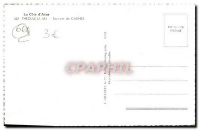 Théoule (A.M.) — Umgebung von Cannes — L. Gilletta & C°, Nice, n°327 — Rückseite