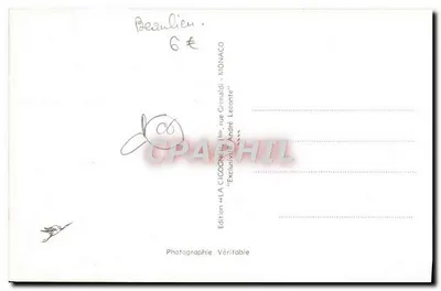 Beaulieu-sur-Mer — Zamek Madrid na jego wzniesieniu — La Cigogne, n°1308 — Rewers