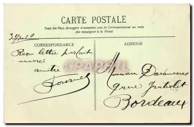 Biarritz Artistique — Il Rocher de la Vierge — Collezione Goree, fot.-edit. Talence (Gironde) — Verso