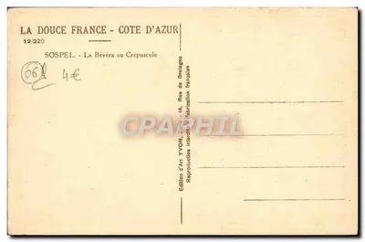 Sospel - Die Bevera am Abend — Edition d'Art Yvon, 14, Rue de Bretagne, französische Herstellung — Rückseite