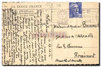 Sospel — Le vieux pont — Les Éditions d'Art Yvon, n°199 — Verso