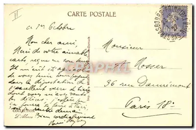 Estrasburgo — Monumento Pasteur e a Universidade — Imp. Wulthouze-Dornach n°1431 — Verso