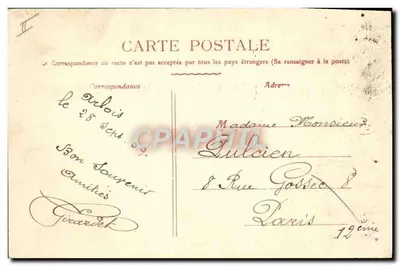 Arbois — A Estátua de Pasteur — n° 38 — Verso