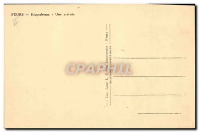 Feurs - Hipódromo - Uma chegada — Laxe L. Collard, Impressora - Feurs — Verso