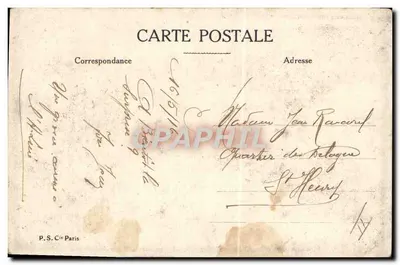 Taube neergeschoten door een Franse Vliegtuig — Uitgever E. ANICK, serie-nummer niet zichtbaar — Achterkant