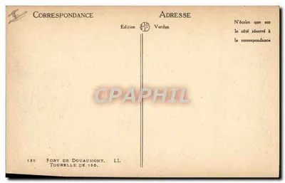 Fort de Douaumont — Torre 165 — Édition Verdun — Verso