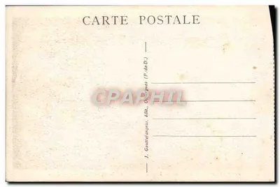 Tarjeta postal antigua Clermont Ferrand Vista sobre la Plaza de Jaude, la Rue Blatin y el Puy de Dome — Reverso