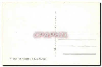 Lyon — Bazylika Notre-Dame de Fourvière — wydawca CAP, nr 27 — Rewers