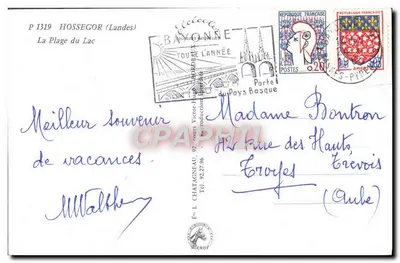 La Playa del Lago — Hossegor (Landes) — Editor Ellee, n° P 1319 — Reverso