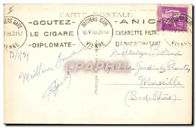 Poitiers — Katedra św. Jana — A. B. n°28 — Rewers
