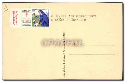 Sanatório de Parigné-l'Évêque (Sarthe) — Tratamento do primeiro andar — Associação de Higiene Social e Preservação Antituberculosa da Sarthe — Verso