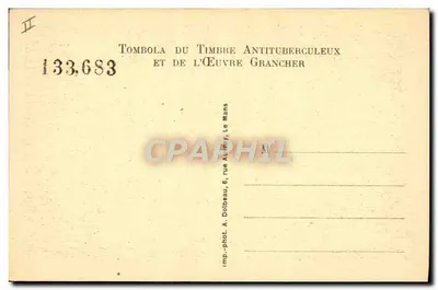 Sanatório de PARIGNÉ-L'ÉVÊQUE (Sarthe) — Sanatório das Mulheres — Associação de Higiene Social e Preservação Antituberculosa da Sarthe — Verso