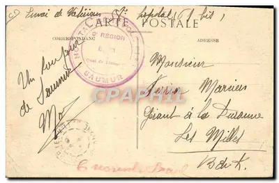 Saumur — Carrosse à deux chevaux avec officier et passager — Photo Blanchaud Saumur n°51 — Reverso