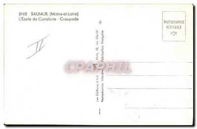 Escola de Cavalaria em Saumur — Saumur (Maine-et-Loire) — Edições d'Art Perin — Verso