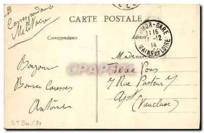Saumur — Szkoła Kawalerii — Croupade — Robin, wyd., Saumur — Rewers