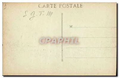 Sidi-Brahim — Navio postal rápido francês da Companhia dos Transportes Marítimos — Editor Grimaud Frères, Marselha — Verso