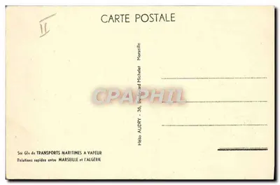 S.S. "SIDI-OKBA" — navio da S.G.T.M. — editor Audry, Marselha — Verso