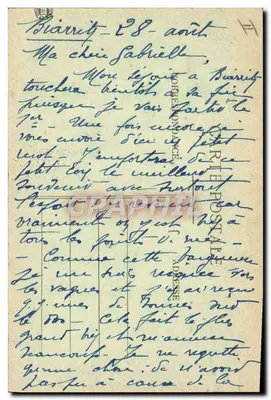 Biarriz (Côte Basque) — Banhista — BR 4464 — Verso