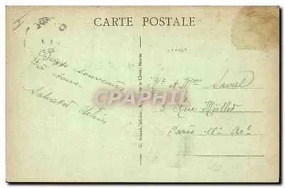 Dieppe - Widok plaży w godzinie kąpieli — wydawca Artiau, Nantes — Rewers