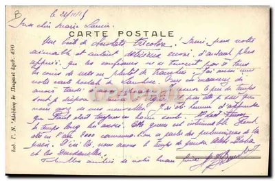 Dardanelles — O serviço divino a bordo do « Neptune » — editor G. N. Akéssian, n° 490 — Verso