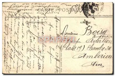 पुराना पोस्टकार्ड मिलिटरिया नंबर हम ईरोस एविएटर 1915 — पीछे