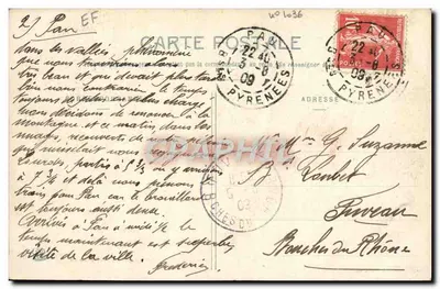 De Lage Pyreneeën — Béarnsche wagen — Uitgever: L. Goujon, Toulouse, n° 98 — Achterkant