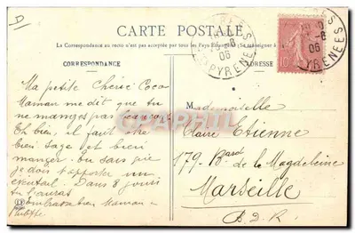 Lactária se dirigindo à cidade — Les Hautes-Pyrénées — Fototipia Labouche frères, Toulouse, n°285 — Verso