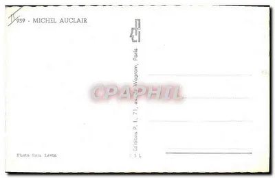 Michel Auclair — 1959 — Edições Sam Lévin, Paris — Verso