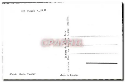 Pascale AUDRET — retrato — Éditions du Globe, Paris, n°788 — Verso
