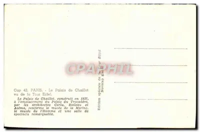 Palais de Chaillot — uitzicht vanaf de Eiffeltoren — Cap 42 — Achterkant