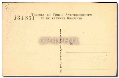 Sanatorium w Parigné-l'Évêque (Sarthe) — Usługa dezynfekcji — Stowarzyszenie Higieny Społecznej i Ochrony Przeciwpłukowej w Sarthe — Rewers