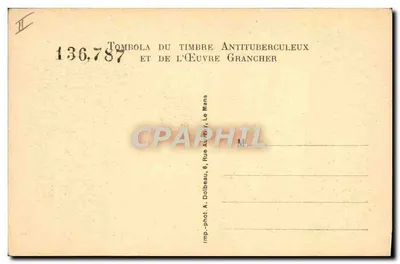 Sanatorium de Parigné-l'Évêque — Wejście do Sanatorium — Association d'Hygiène Sociale et de Préservation Antituberculeuse de la Sarthe — Rewers
