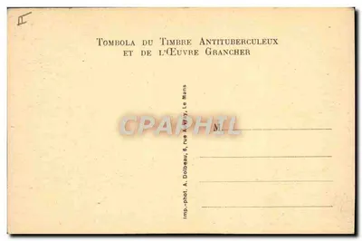 Sanatório de Parigné-l'Évêque (Sarthe) — Pavilhão dos Crianças visto do Mont Aigu — Associação de Higiene Social e Preservação Antituberculosa da Sarthe — Verso