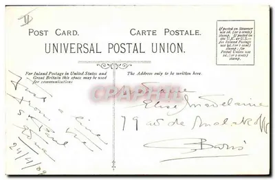 U.S.M.S. St. Paul — American Line — Passando as Needles — Verso