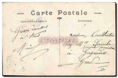 Mulher em maiô listrado — praia rochosa — JAK Paris n°4095 — Verso