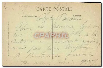 Zeppelin abatido em Compiègne — 17 de março de 1917 — Editor R. Le Boley, impresso Adis, Paris — Verso