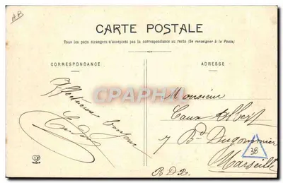 Młoda kobieta z Bethmale — Pyrenees Ariégeoises — fototypia Labouche Frères Toulouse — Rewers