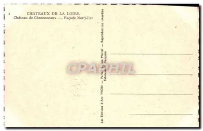 Zamek Chenonceaux - Façada północno-wschodnia - Wydawnictwo Sztuki YVON — Rewers