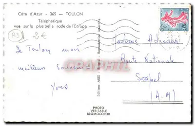 Teleferyk w Toulonie — Widok na najpiękniejszą rade Europy — Wydawnictwo ARIS — Rewers