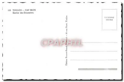 Toulon — Cap Brun — Ścieżka Douanierów — Wydawnictwo Bouvet-Sourd-Brenoud — Rewers
