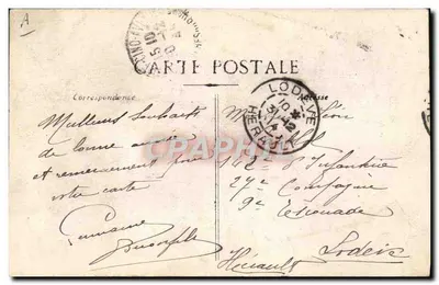 Żołnierze Hinduskiej Krzyżówki Czerwonej — Wojna 1914 — wydawca Hinduska Krzyżówka Czerwona — Rewers