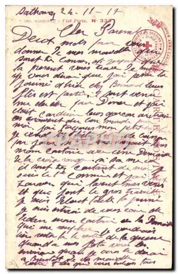 Een jongen van de klasse quinze — Société Française de Secours aux Blessés Militaires — gravering van Brunyer, 1915 — Achterkant