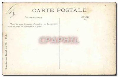 Salto de um cavaleiro sobre um obstáculo — R. Guillerion, Paris — Verso