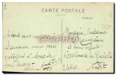 Saumur — Szkoła Kawalerii — Niechciany skok w powietrzu — Fotografia Blanchard - Saumur — Rewers