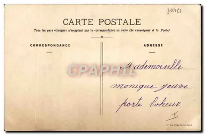 Róże i skrzynka na listy — G. de Vauire — wydawca S.° DE. DRINDT, PARIS — Rewers