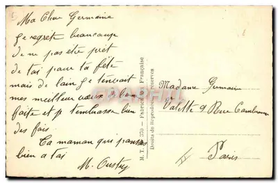 Amor e flores — Musset — M.T. Paris — Verso