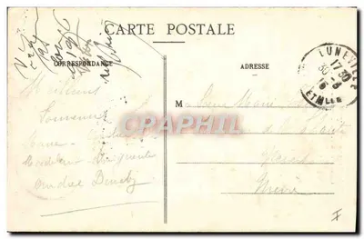 Curiosità formata da un obice da 75 dopo l'esplosione — La Guerra in Lorena nel 1914-1915 — S. Hastien, lib.-edit., Lunéville — Verso